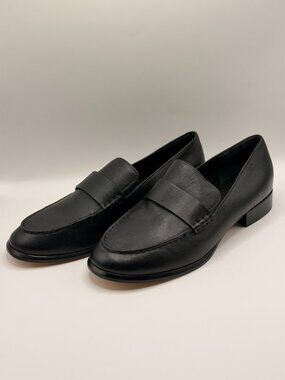 Vince Women Womens Nelli Black Leather Loafer Sz 11 M